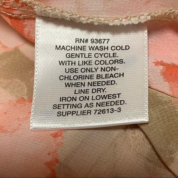 Pastel Peachy Pink Floral Botanical Garden Girl 2 Piece Blouse set size L - Picture 10 of 10